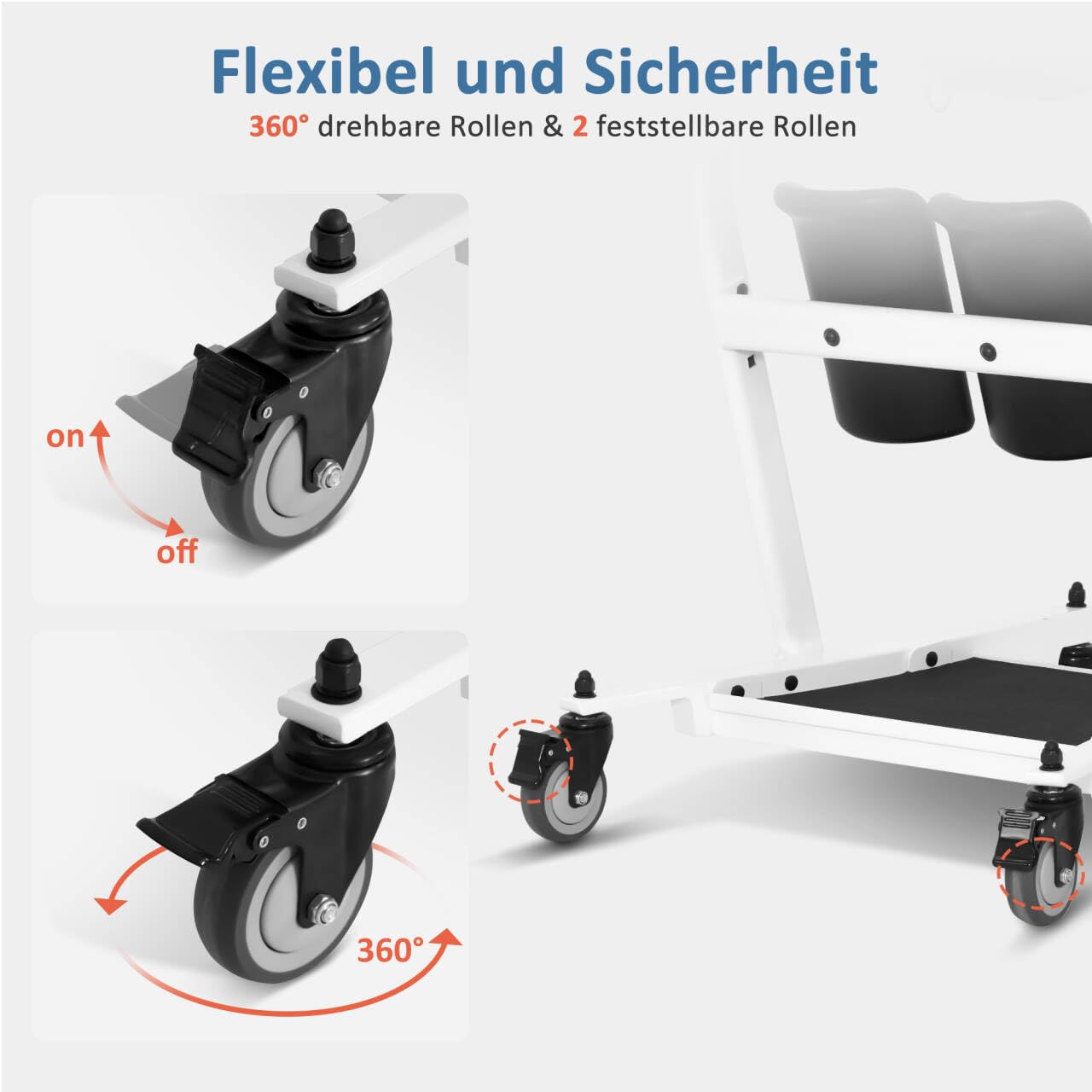 M MCombo STA447BK - Elevador de pacientes con correa de transferencia, ayuda para levantarse de la cama para personas mayores, cuidado y ayuda, 180 kg, silla de ruedas 86 x 64 x 118 cm