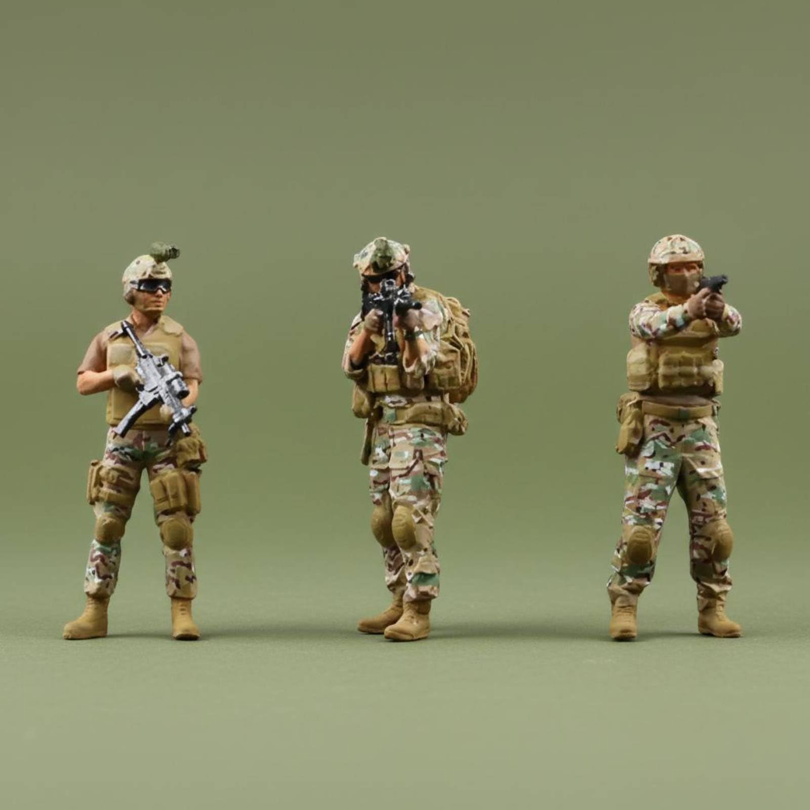 Figuras Militares de Resina Muy Detallado Militares Tácticos Miniatura Poses Realistas Militar Miniatura para Maqueta
