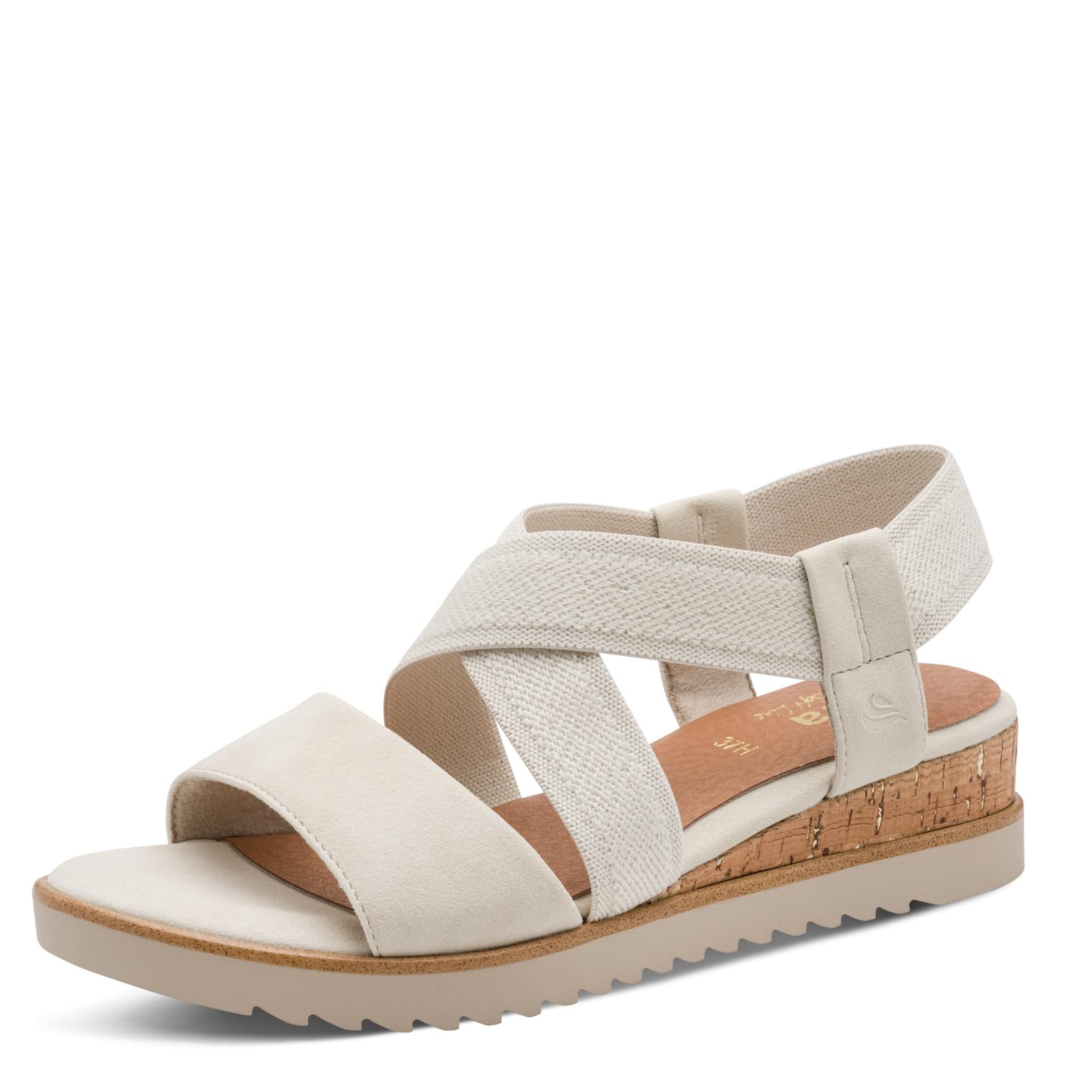 Jana Women's Wedge/Plat Sand Vegan Wedge Sandals, Beige, 39 EU