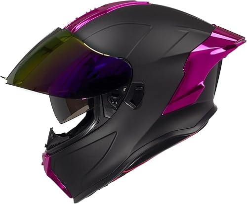 Miniatura 2 de Crown Racing Cascos de motocicleta, casco de moto de calle de cara completa, aprobado por DOT model-LW600