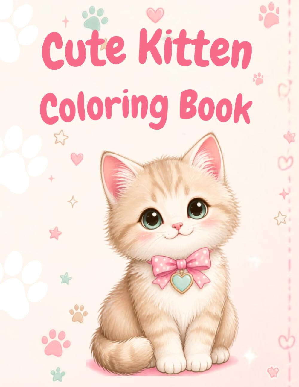 Cute Kittens Coloring Book: Fun and Easy Coloring Pages for Kids Ages 3–8