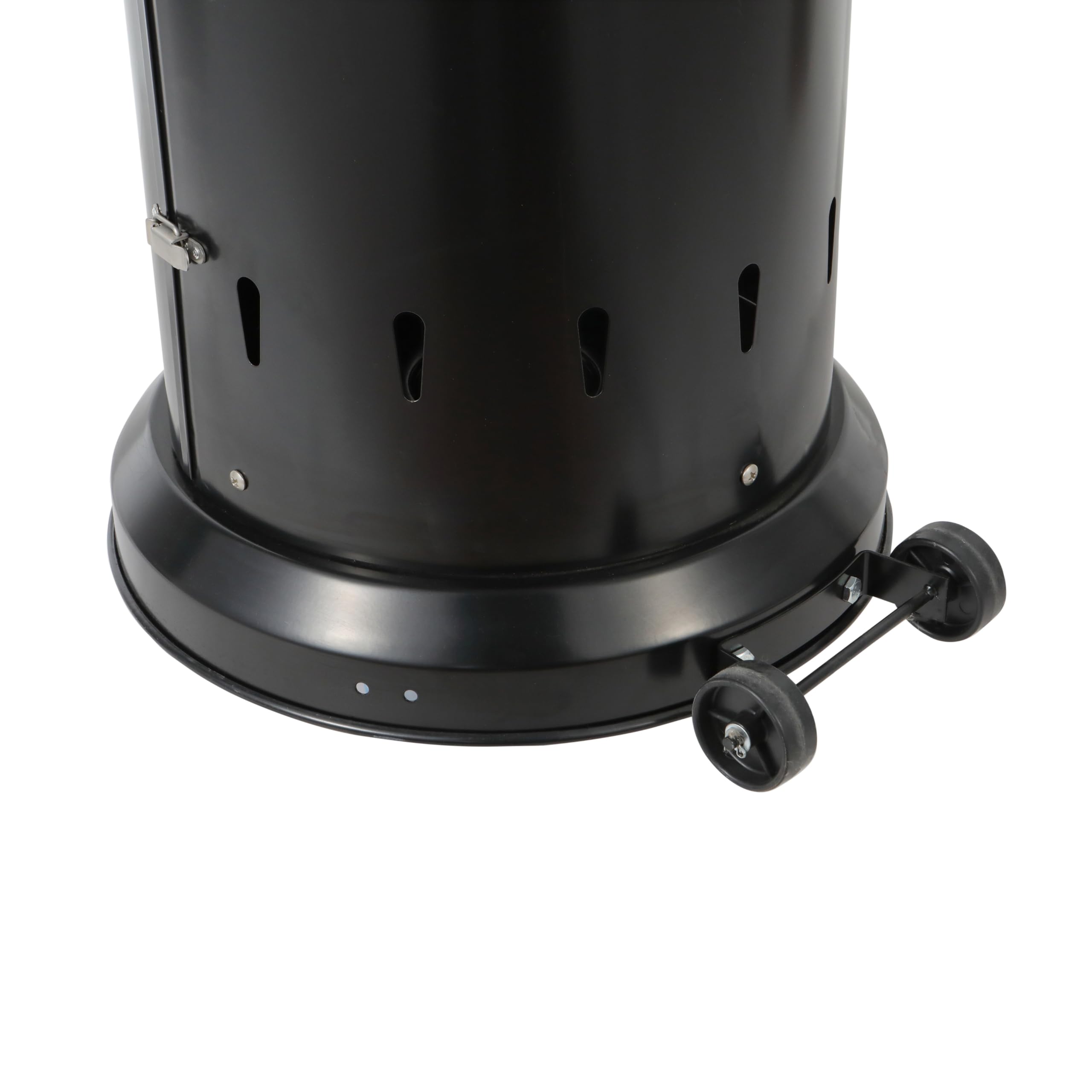 Fácula - Estufa de Gas Exterior Negra Ember | 9kW | Acero | Encendido piezoeléctrico | Ruedas | 18m²