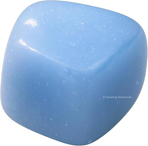 Cristales de angelita y piedras curativas piedras preciosas de angelita de 1 onza, piedras curativas naturales para el equilibrio energético,