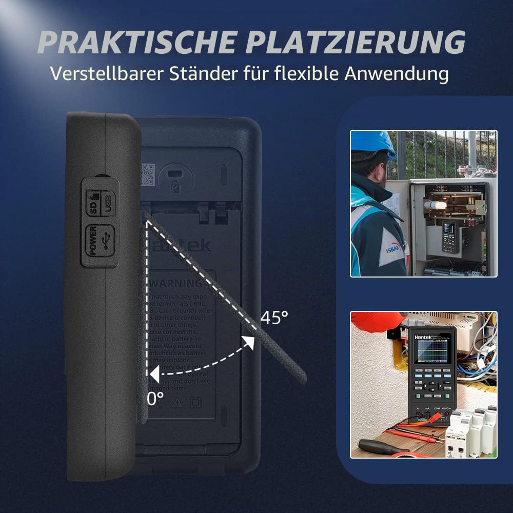 Hantek 2D72 Oszilloskop 3 in 1 Funktion 70MHz Bandbreite Zweikanal-Oszillograph mit Digital Multimeter Arbiträrer Wellenformgenerator für Mehrfachtester