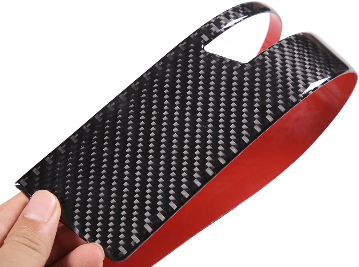 Car Door Sill Guard Soft Carbon Fiber 2PCS Compatible with BMW 8-Series G14 G15 2019-2022 Inner Door Sill Anti-Slip Protection Trim Strips Accessories (Black Carbon)