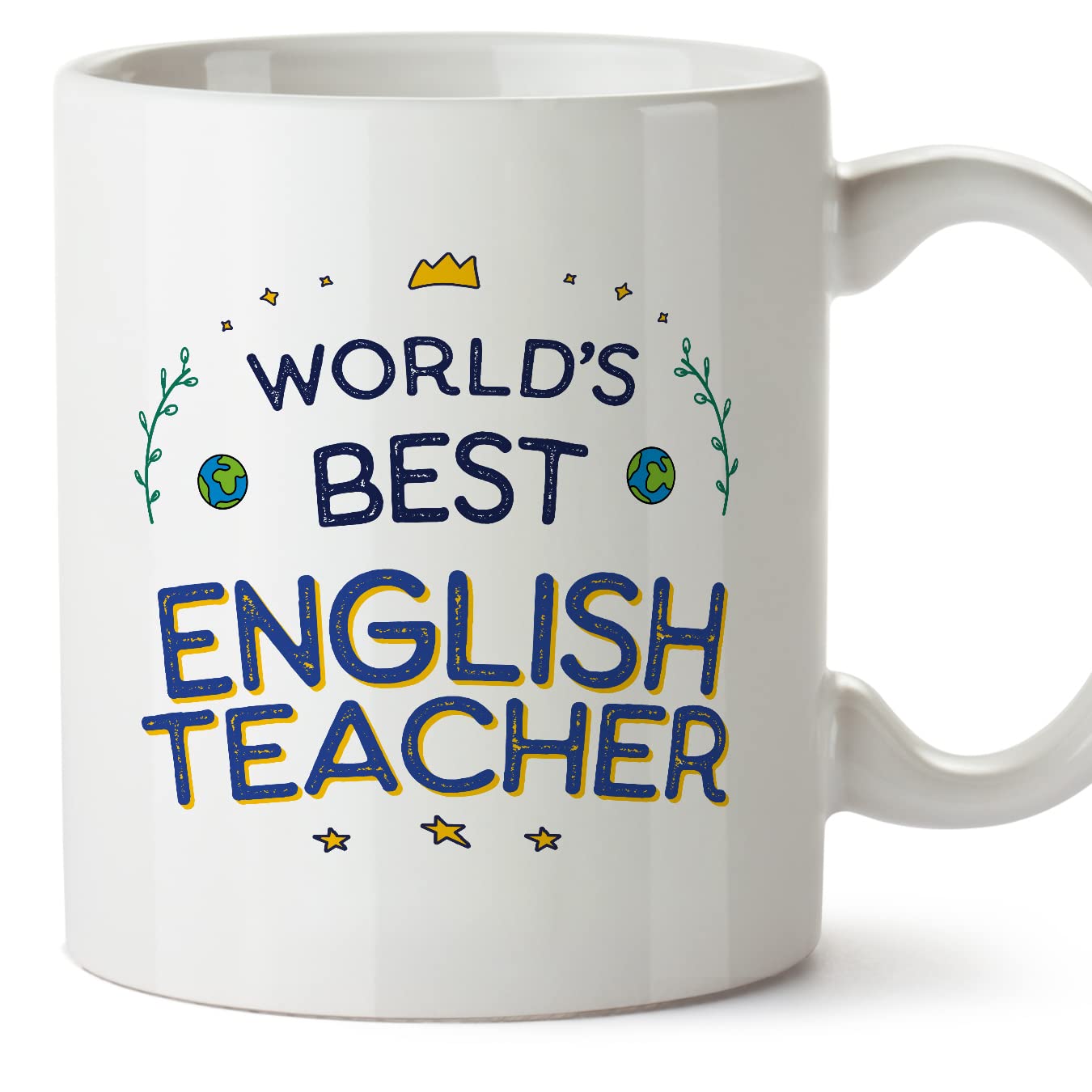 MUGFFINS English Teacher Mug - in English - World's Best - Funny Gift for Colleagues - Ceramic 11oz Mug — image 1