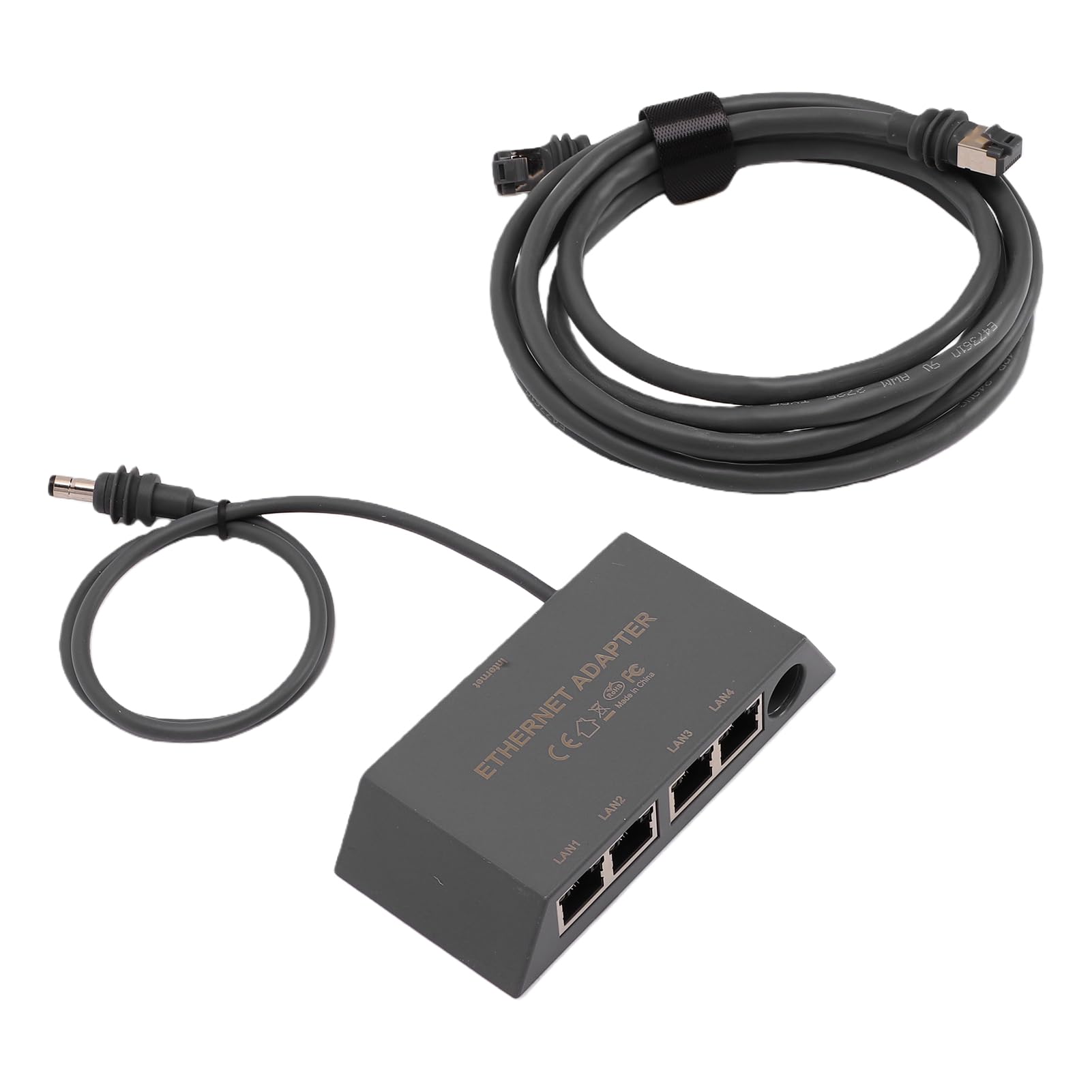 Generic Adattatore Ethernet Satellitare per Connessione Stabile con 4 Porte per Home Office RV Materiale ABS