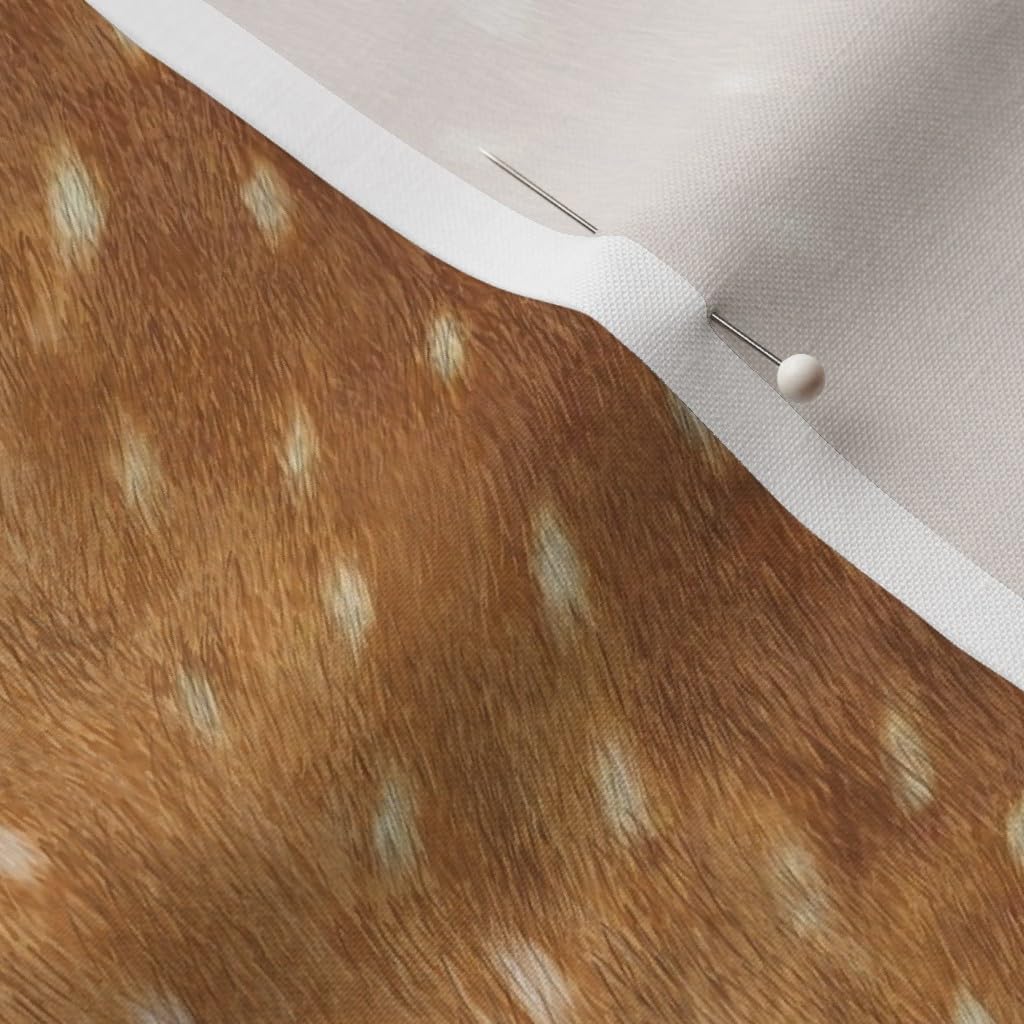 Spoonflower Fabric - Deer Hide Fawn Skin Doe Printed on Petal Signature Cotton Fabric by The Yard - Sewing Quilting Apparel Crafts Decor