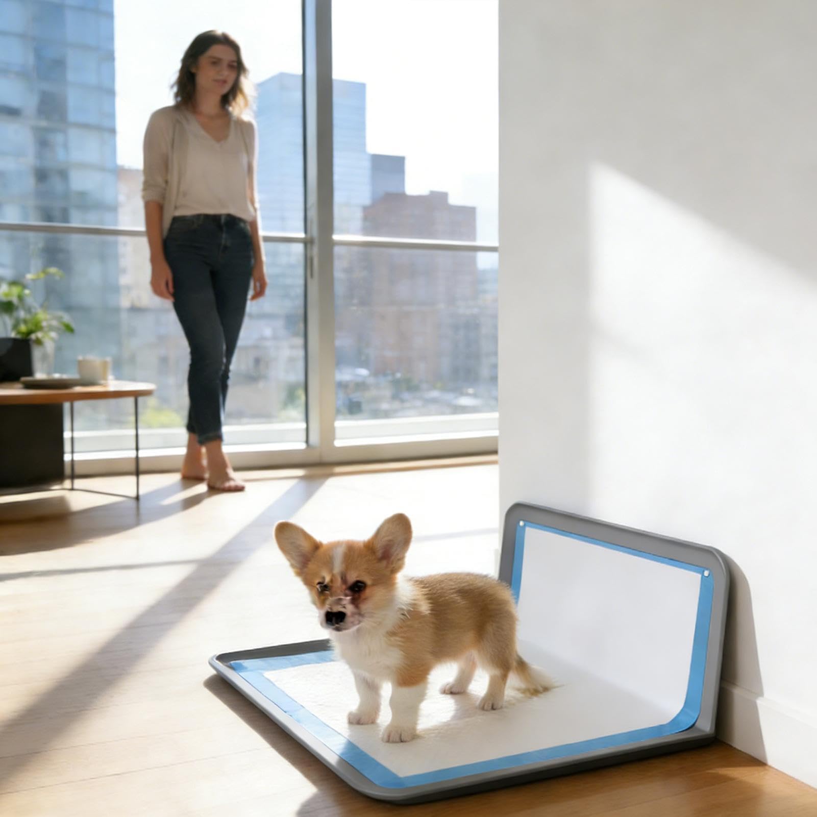 Vassoio Per Pipì Del Cane | Lettiera per Animali Domestici in Silicone Antiaderente - Vassoio Per Addestramento Igienico Dei Cuccioli | per Piccoli Cani e Gatti da Esterno Viaggio in Auto e Gite