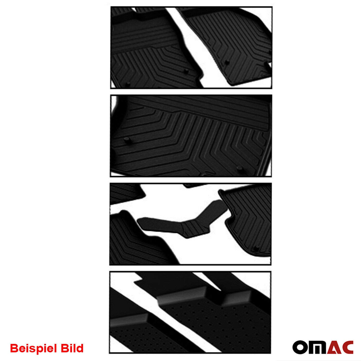 Dywaniki 3D Dywaniki Samochodowe Dywaniki Gumowe Pasujące do Hyundai ix35 2009-2015 Guma Czarny 4X