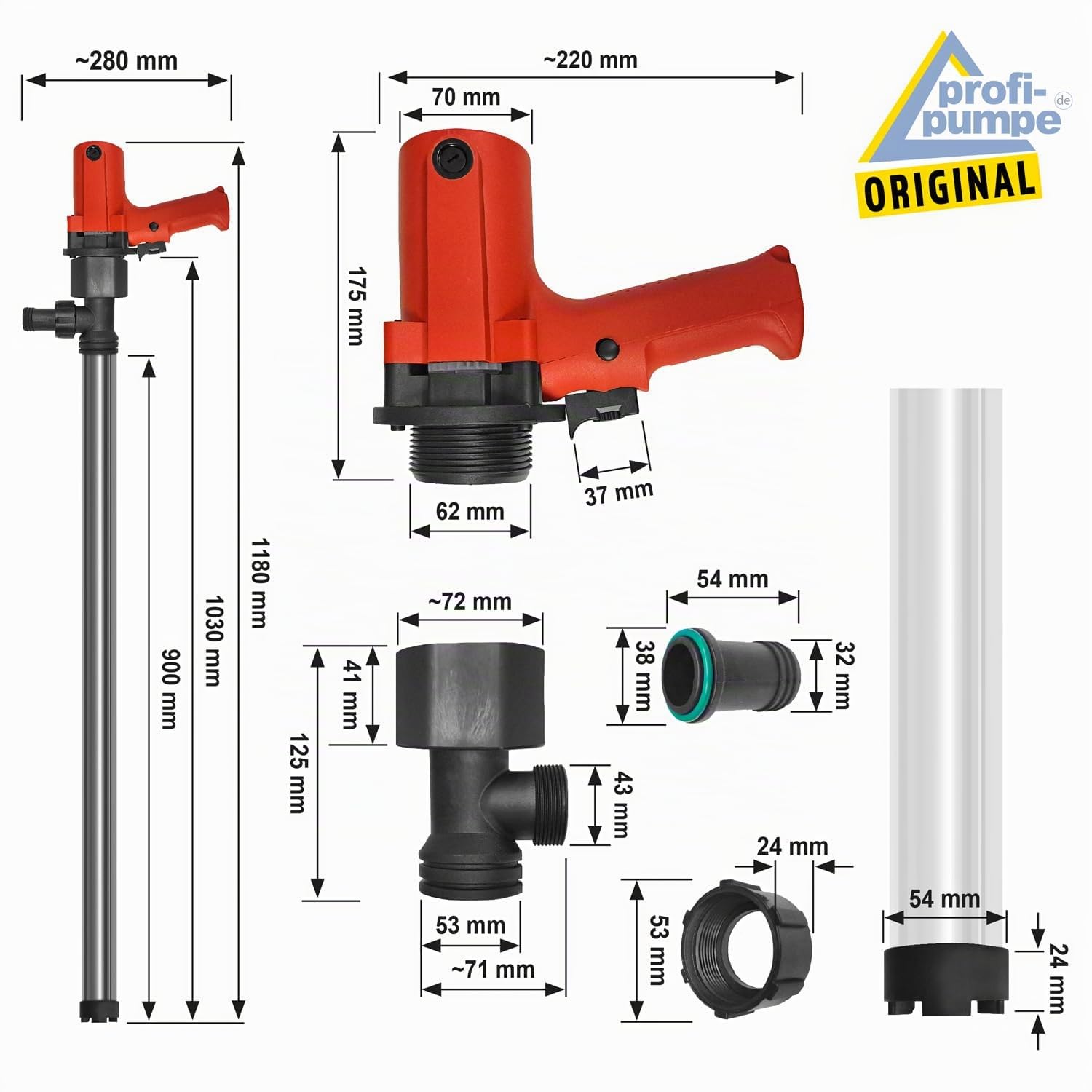 AdBlue® 230V AdBlue®-Fass-Pumpe Set 230V Harnstoffpumpe Urea Pumpe Betankungsset Chemiepumpe Fasspumpe