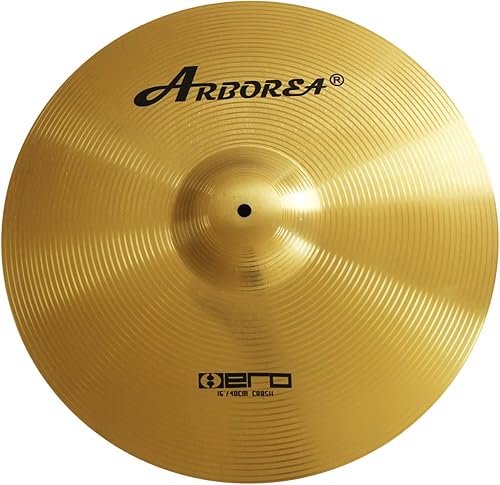 Arborea Platillos Crash Héroe Acabado Brillante Sonido Brillante 16 Pulgadas Platillo de Tambor Para Práctica (16 "Crash)