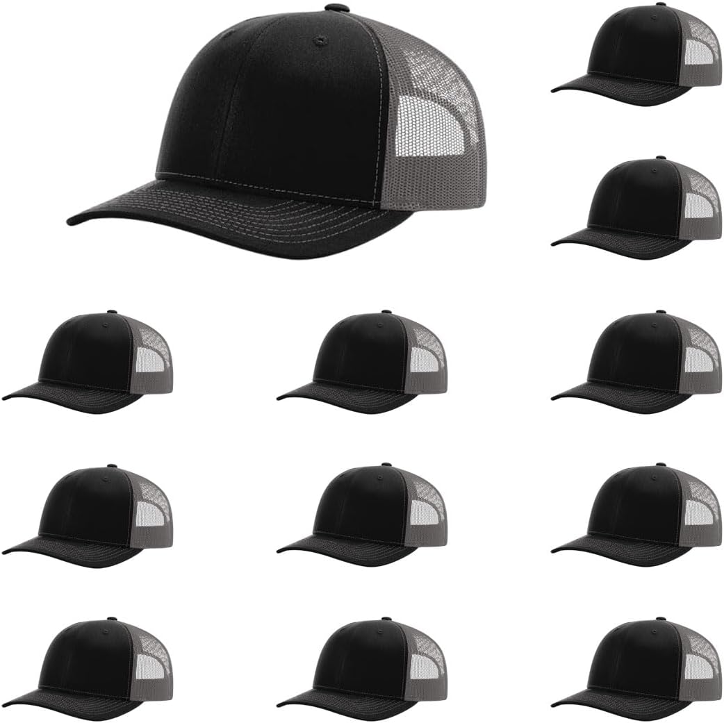 Richardson 112 Classic Six-Panel Adjustable Snapback Trucker Cap | Bulk Packs Available