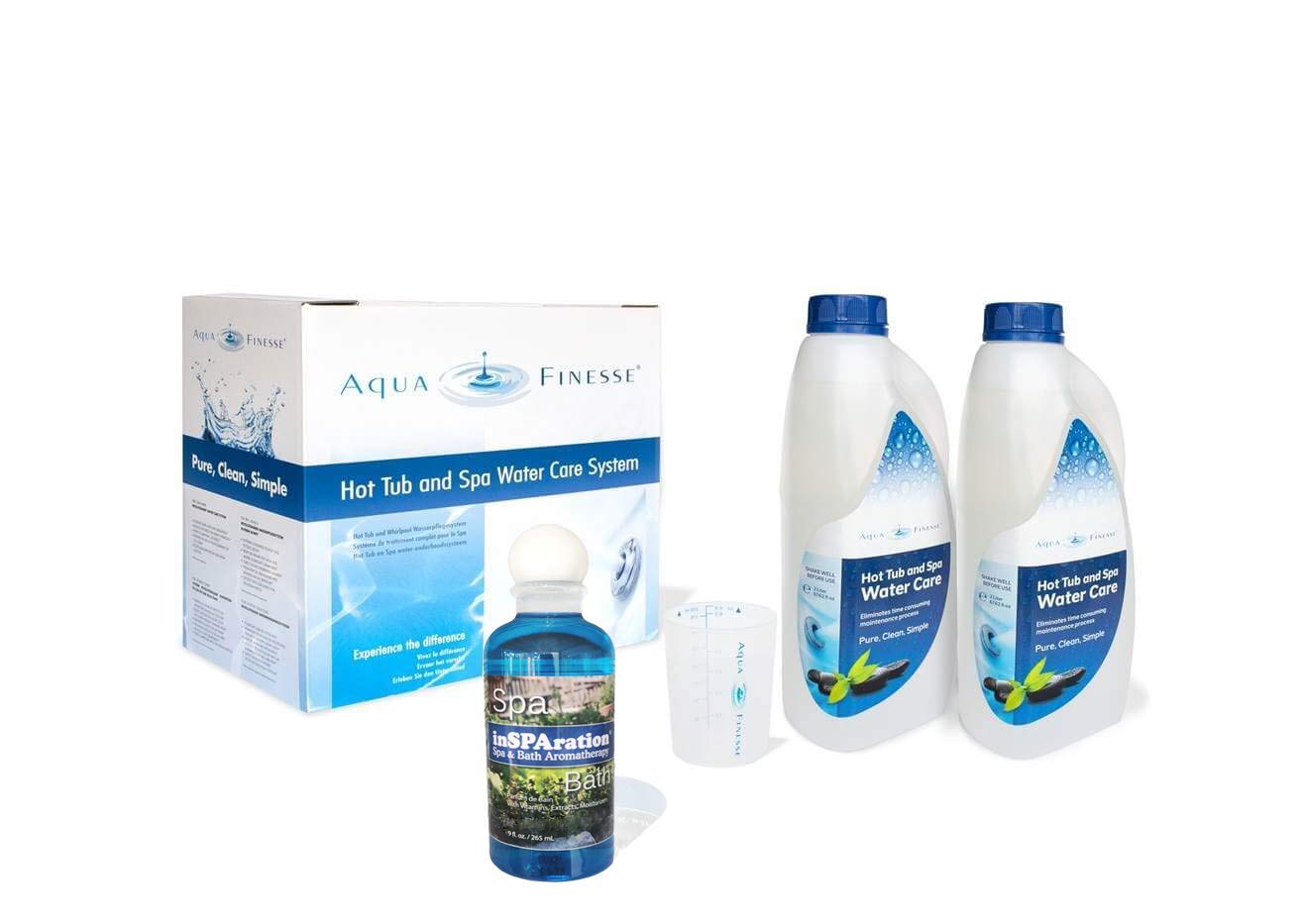 AquaFinesse avec pastilles de chlore + parfum jacuzzi gratuit, soin de l'eau pour jacuzzi