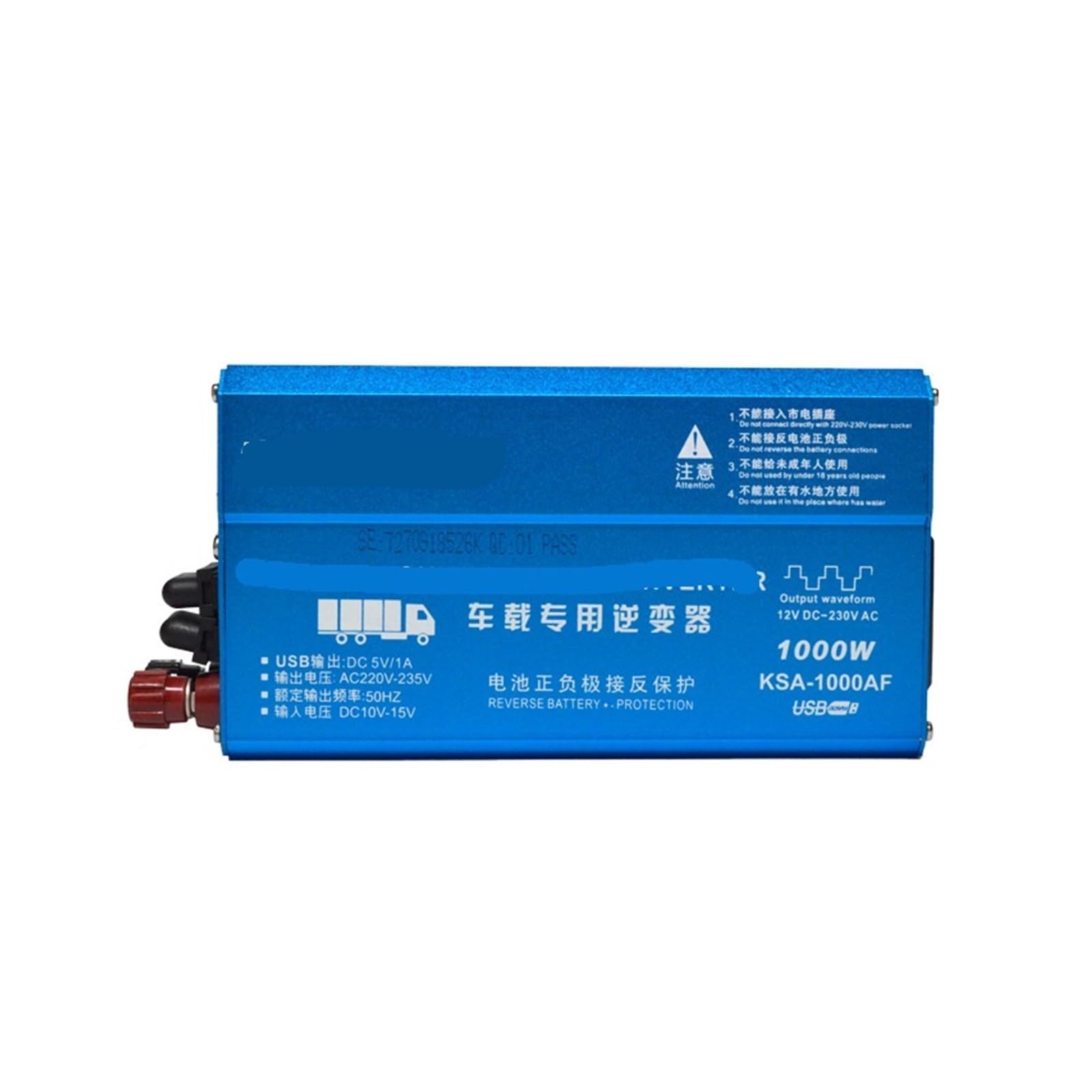 Convertitore 12V/24V for esterni, domestici e veicoli con inverter di accumulo di energia solare a onda corretta(KSA-2000A 12V)