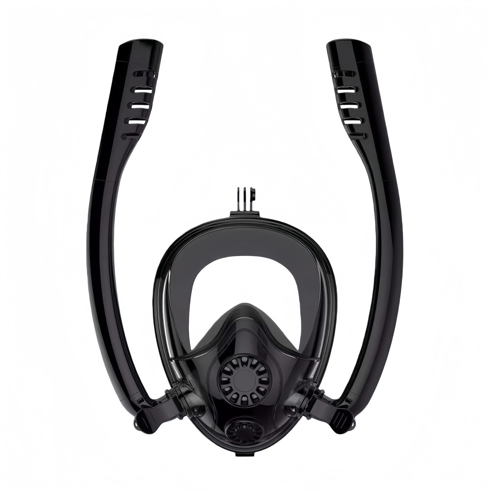 Maschera subacquea per adulti e bambini, maschera subacquea, maschera completa con boccaglio, set da snorkeling per adulti (K2, stile adulto, nero, L/XL))