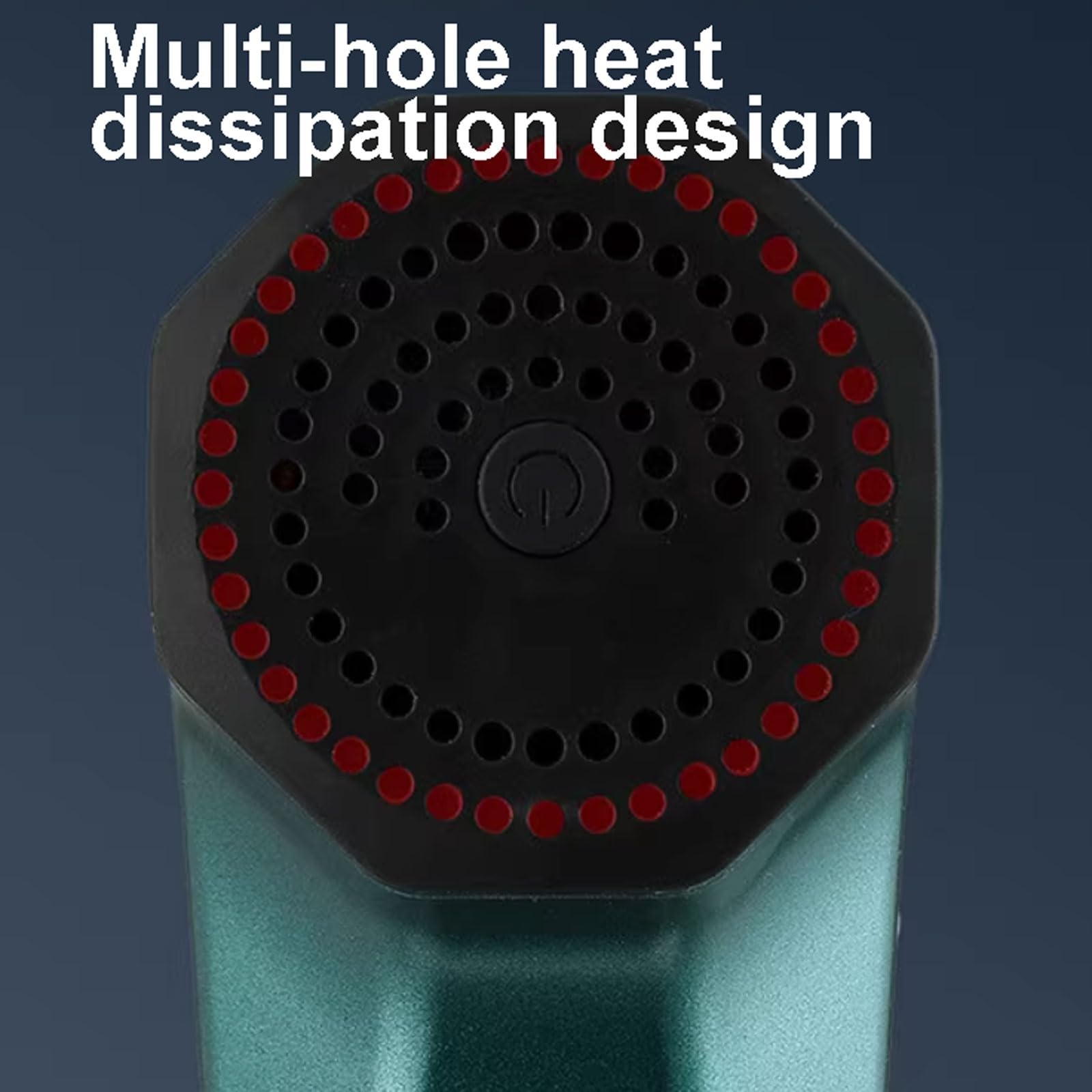 Muto Pistola for massaggio in plastica con 2 velocità e 4 testine massaggianti, potente e silenzioso, motore brushless silenzioso. compatto(Rot)