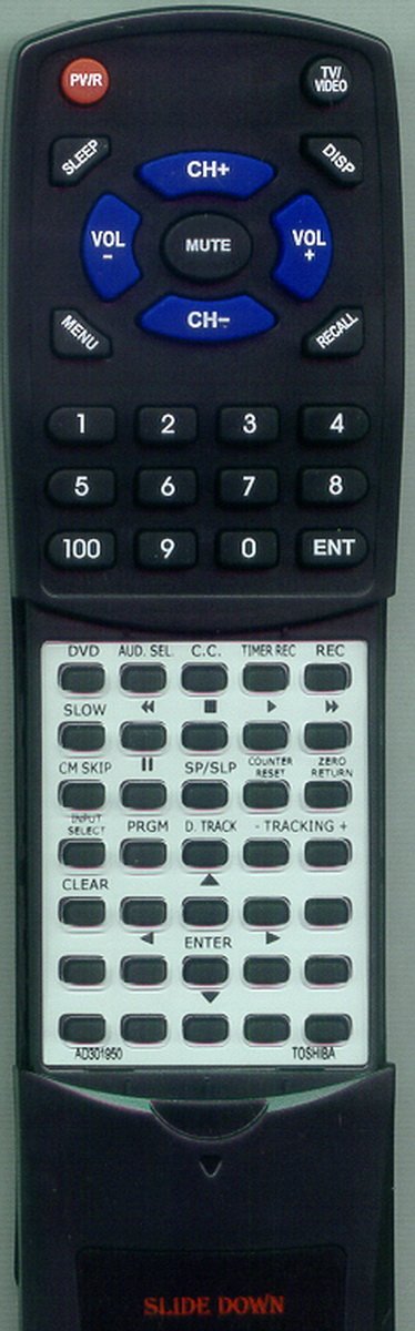 Replacement Remote Control for Toshiba AD301950, MW24FP3, MW24FM2, MW20FP1, MW20FN3R