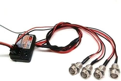 Miniatura 4 de ShareGoo Kit de faros delanteros LED de 4 LED, accesorios compatibles con Traxxas HSP Tamiya Redcat RC4WD Axial SCX10 1/10 1/12 RC Car Truck Tank