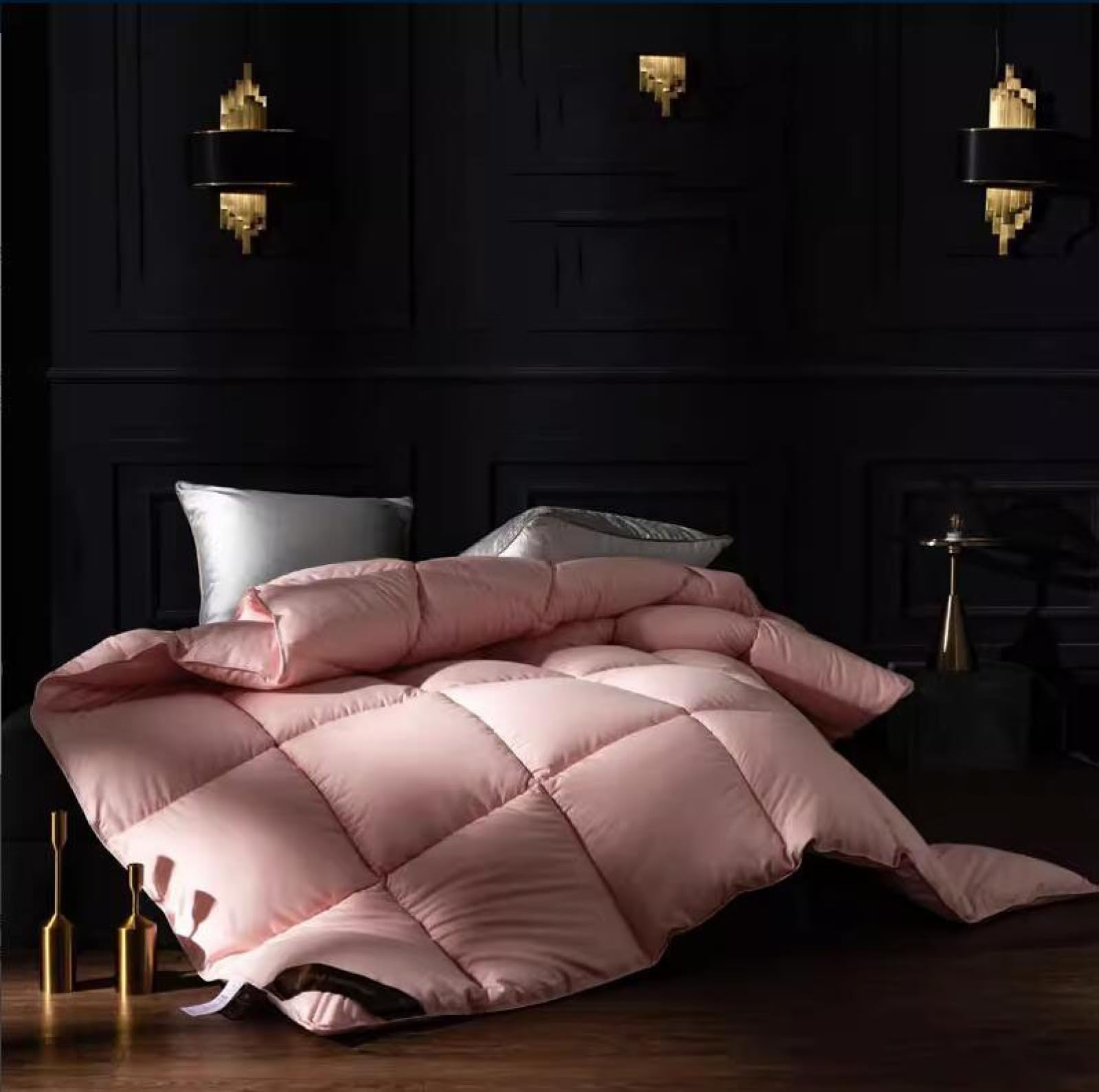 Couette 2 Personnes 240x260 Cm - Garnissage Plume, 4 Kg, Chaude Pour Automne/hiver, Piqûres En Boîte