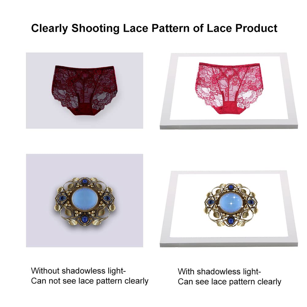 FLAA Photo Studio Light Box 9.8 "Fotografia Shooting Tent Kit con lampada Shadowless Pannello Pad con 12 colori fondali per gioielli e piccoli oggetti