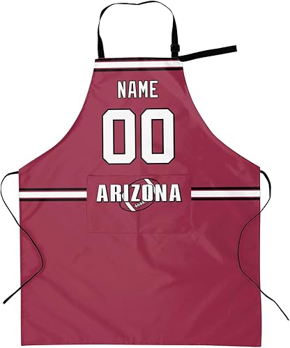 Miniatura 19 de Delantal con bolsillos, nombre personalizado y número, regalos personalizados para hombres y mujeres fanáticos del fútbol W.cmd