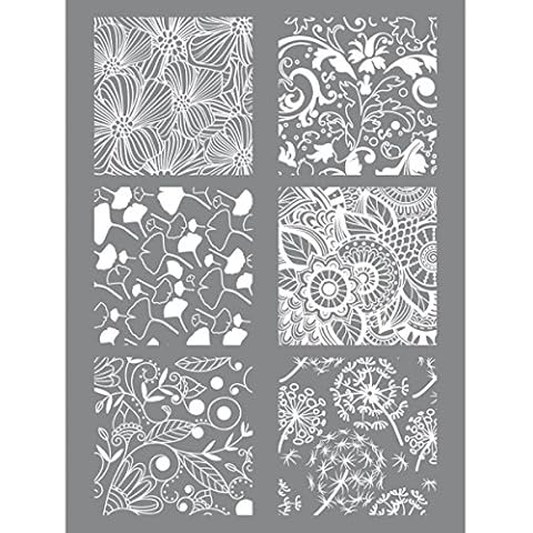 Polymer paste stencil 11,4 x 15,3 cm - Flower Cover