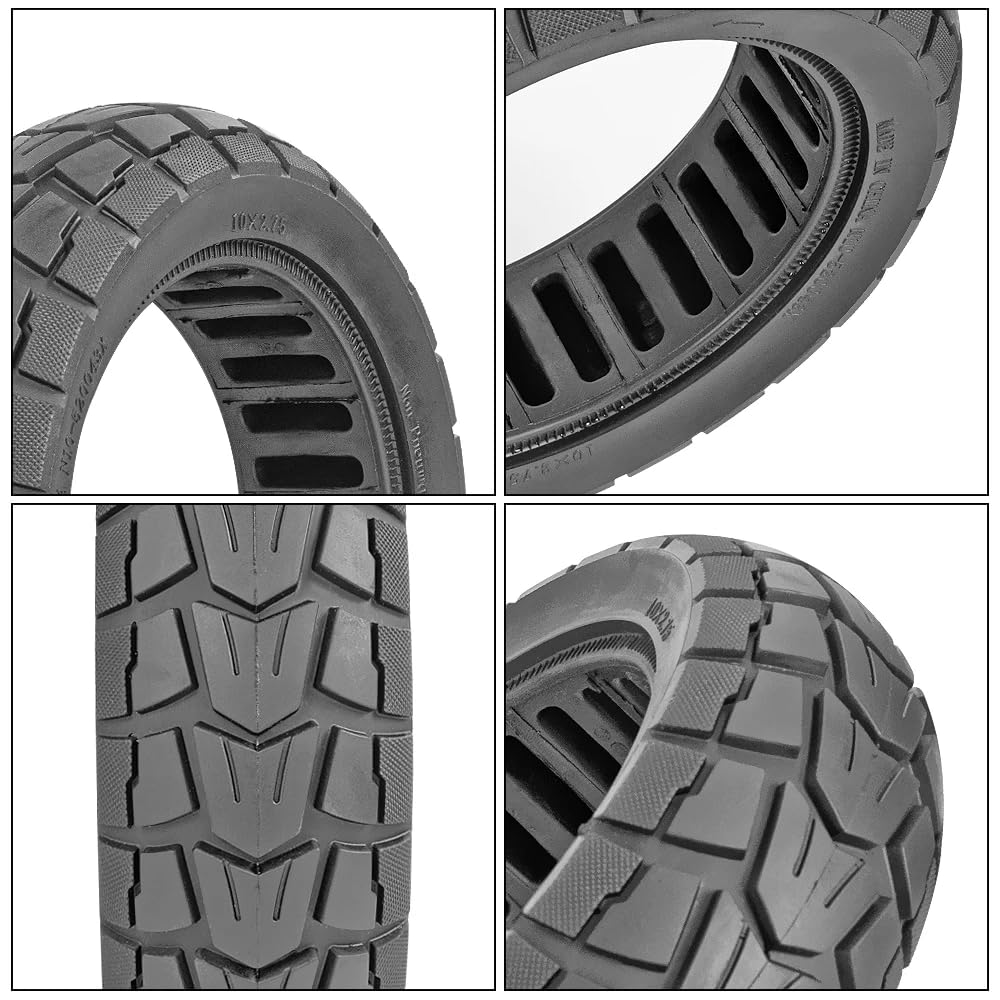 Ruedas Todoterreno macizas de Caucho 10x2.75 para Patinete Eléctrico Smartgyro Speedway/Speedway Pro, Speedway 5,Rockway/Crossover, Dualtron 3, Offroad (2 PCS)