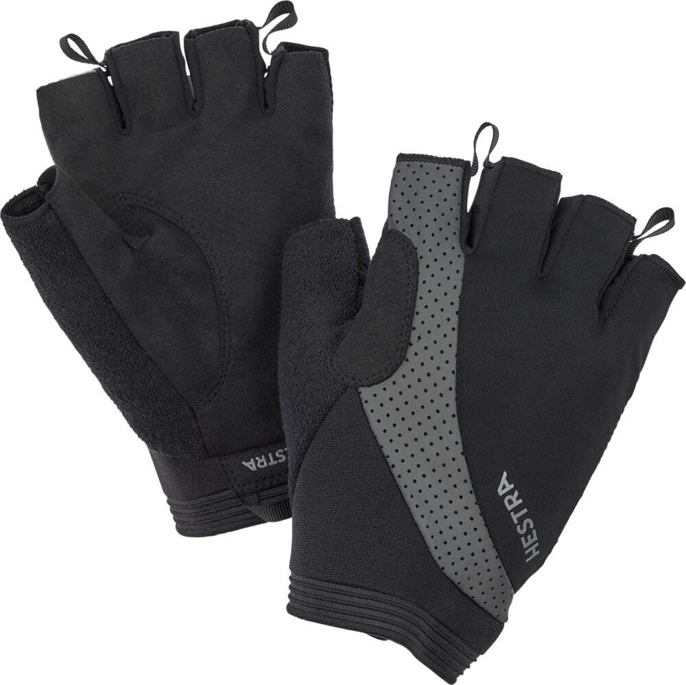 HESTRA Apex Reflective Short Bike Glove - 5-Finger Glove for Biking