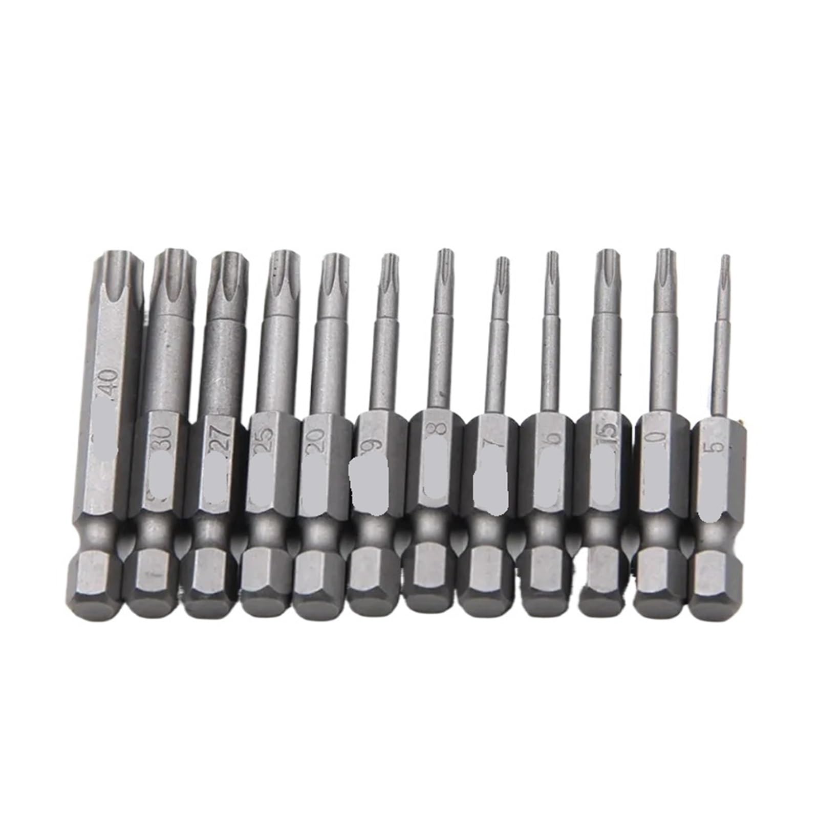 Jeu d'embouts de tournevis Torx creux hexagonaux 50 mm, 12 paquets