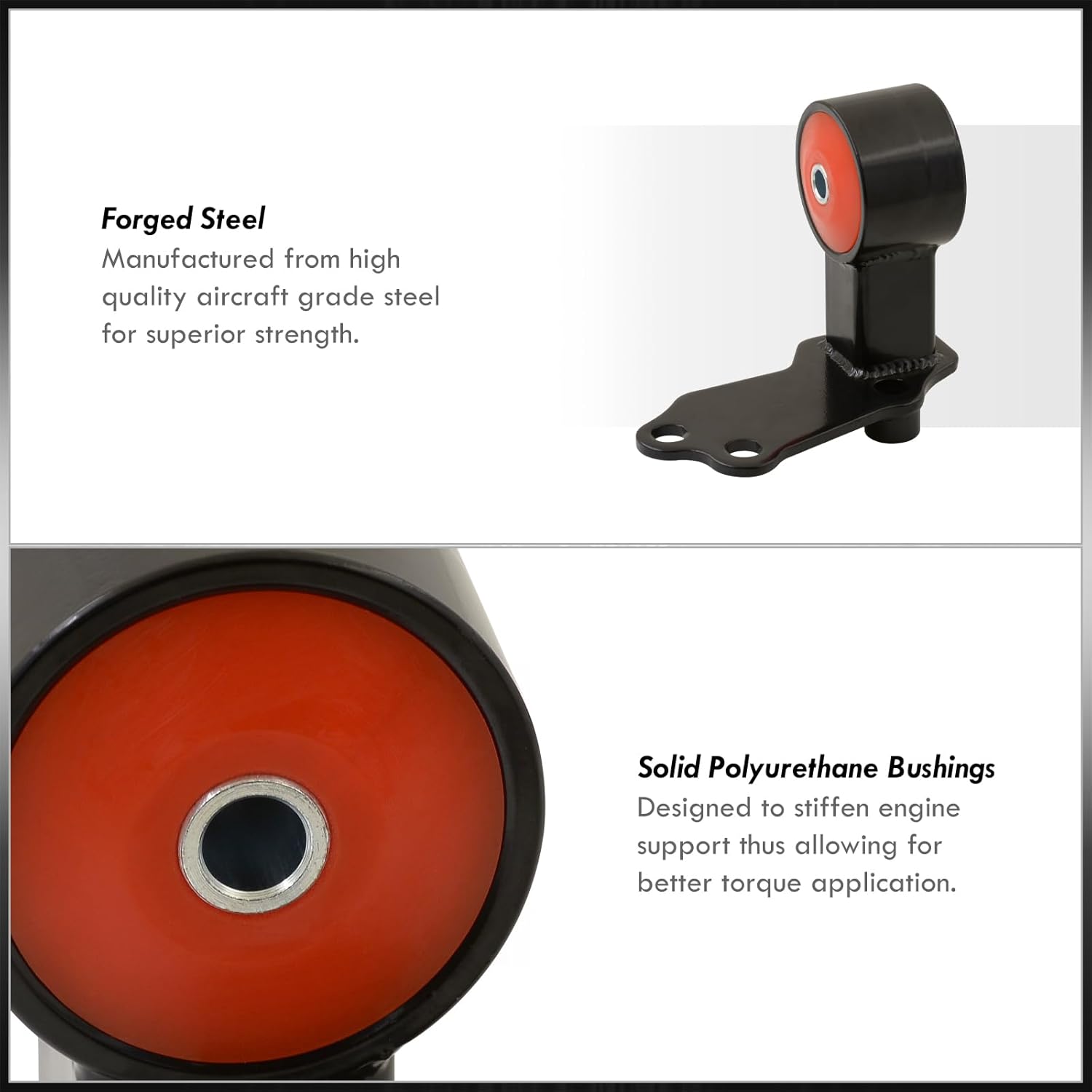 AJP Distributors D-Series D15 D16 Engine Cable To Hydraulic Transmission Conversion Right Hand Passenger Side Motor Mount Compatible/Replacement For Civic CRX ED EE EF 1988 1989 1990 1991 88 89 90 91