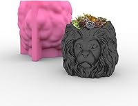 Vista 9 de Molde de silicona para macetas, moldes de silicona en forma de animal 3D para hormigón, cemento, yeso, arcilla polimérica, fundición de resina