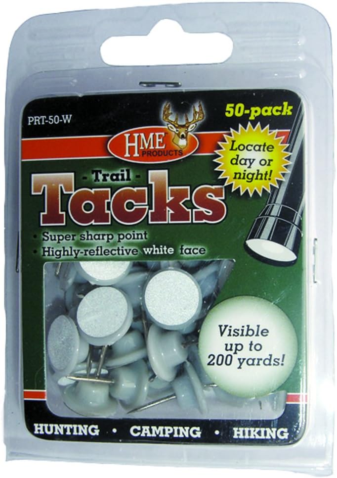 HME Products Plastic Reflective Tack (Pack of 50), White