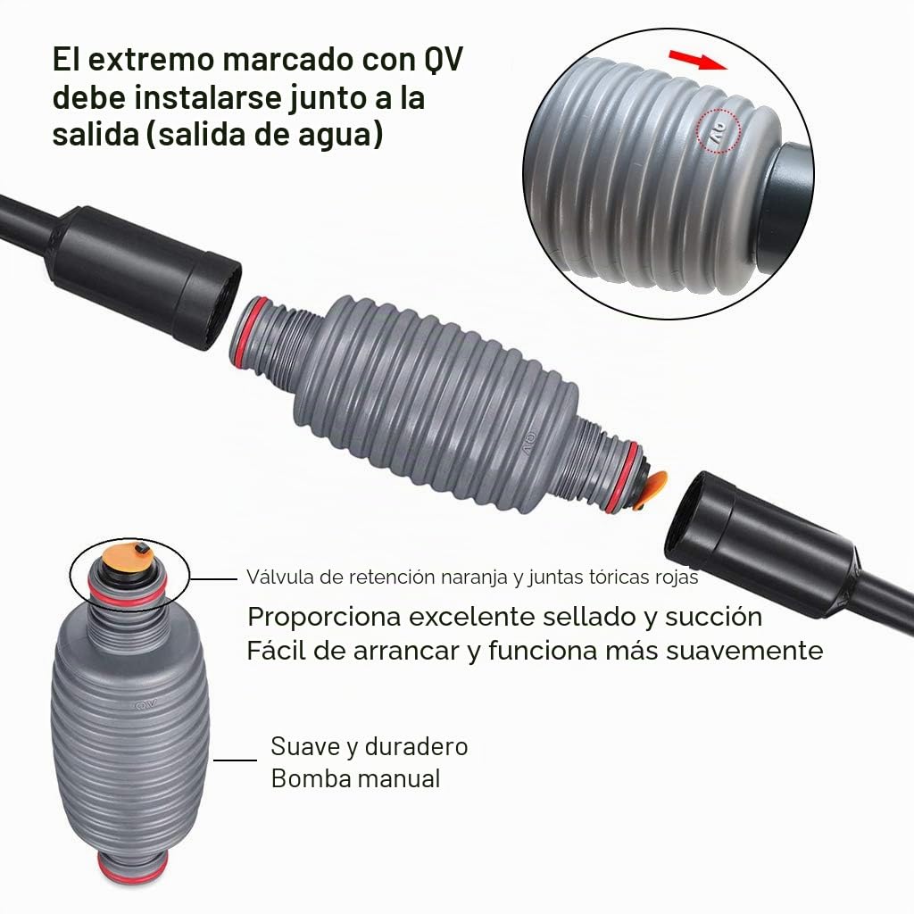 boxtech Limpiafondos Sifonador Acuario,Aspirador para Acuario,Limpiador de Arena de la Bomba del Cambiador de Agua del Sifón del Vacío del Acuario,Aspiradores de Fondo para Acuarios