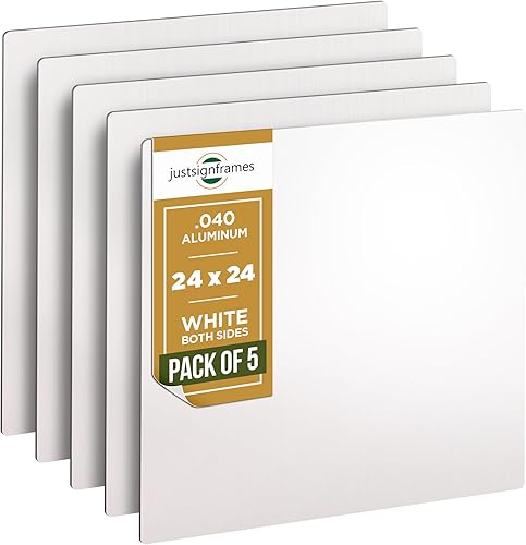 Miniatura 15 de Letrero de metal en blanco (paquete de 5), hecho de chapa de aluminio para crear letreros personalizados de metal o calle al aire libre