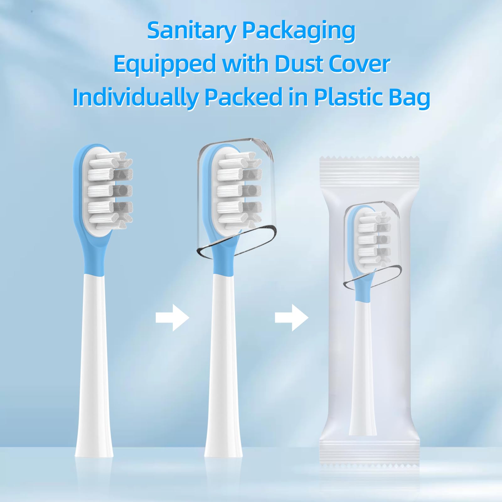 Paquete de 10 cabezales de repuesto compatibles con cepillo de dientes eléctrico Laifen Wave, para cabezales de cepillo de dientes Laifen (cuidado de las encías)