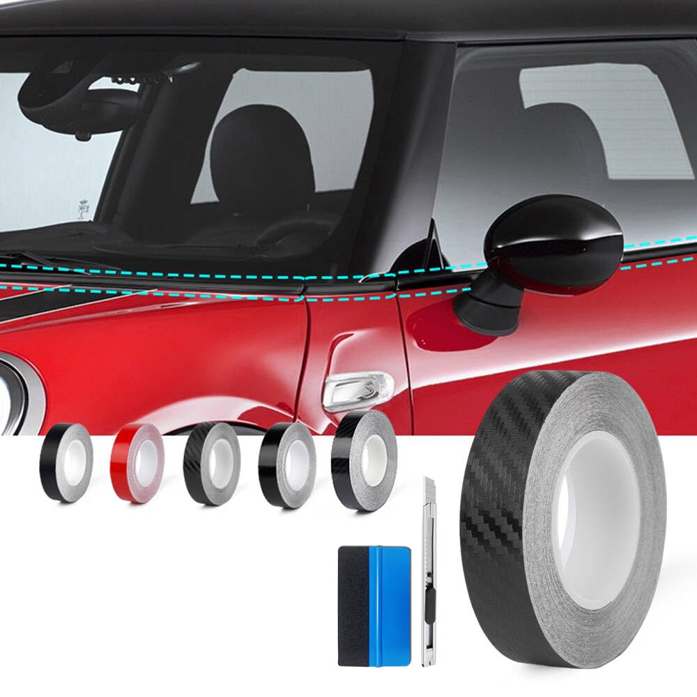 Film vinyle autocollant facile à installer pour contours de fenêtre Mini Cooper
