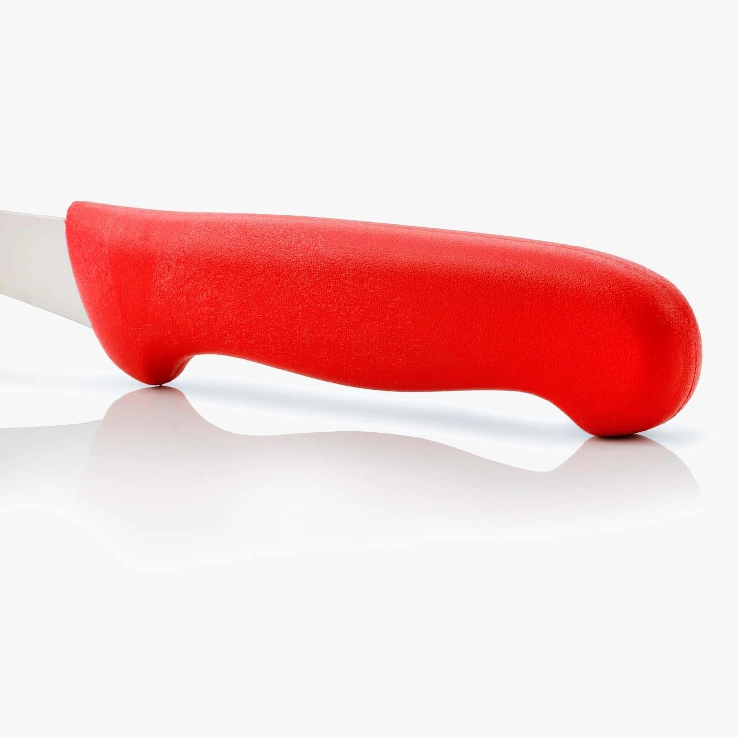 Arcos Cuchillo Deshuesador Curvo Semiflexible - Hoja Acero Inoxidable NITRUM 140 mm - Mango Polipropileno Rojo - Ideal para Desprender Huesos de Carne - Serie 2900