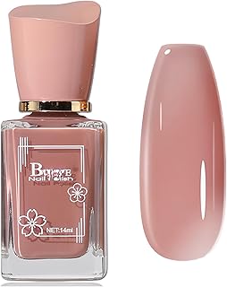 Nude Pink Nail Polish No UV Light Needed-Air Dry Pink Nude Nail Polish Non Gel-Non Toxic Nude Pink Polish for Women & Girls, 14ML, Cruelty Free