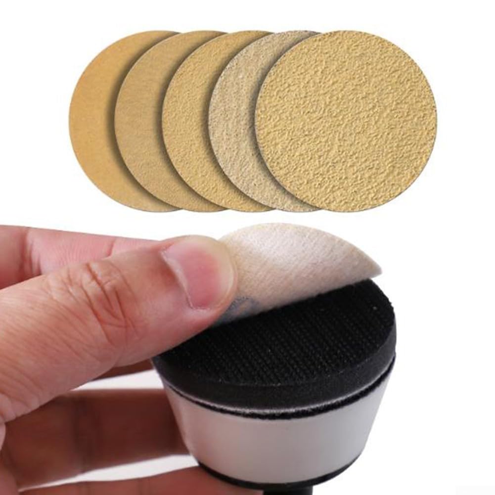 Juego completo de herramientas para lijadora de cuencos, 1 y 2 almohadillas, 50 discos de papel de lija, almohadillas de espuma de interfaz suave