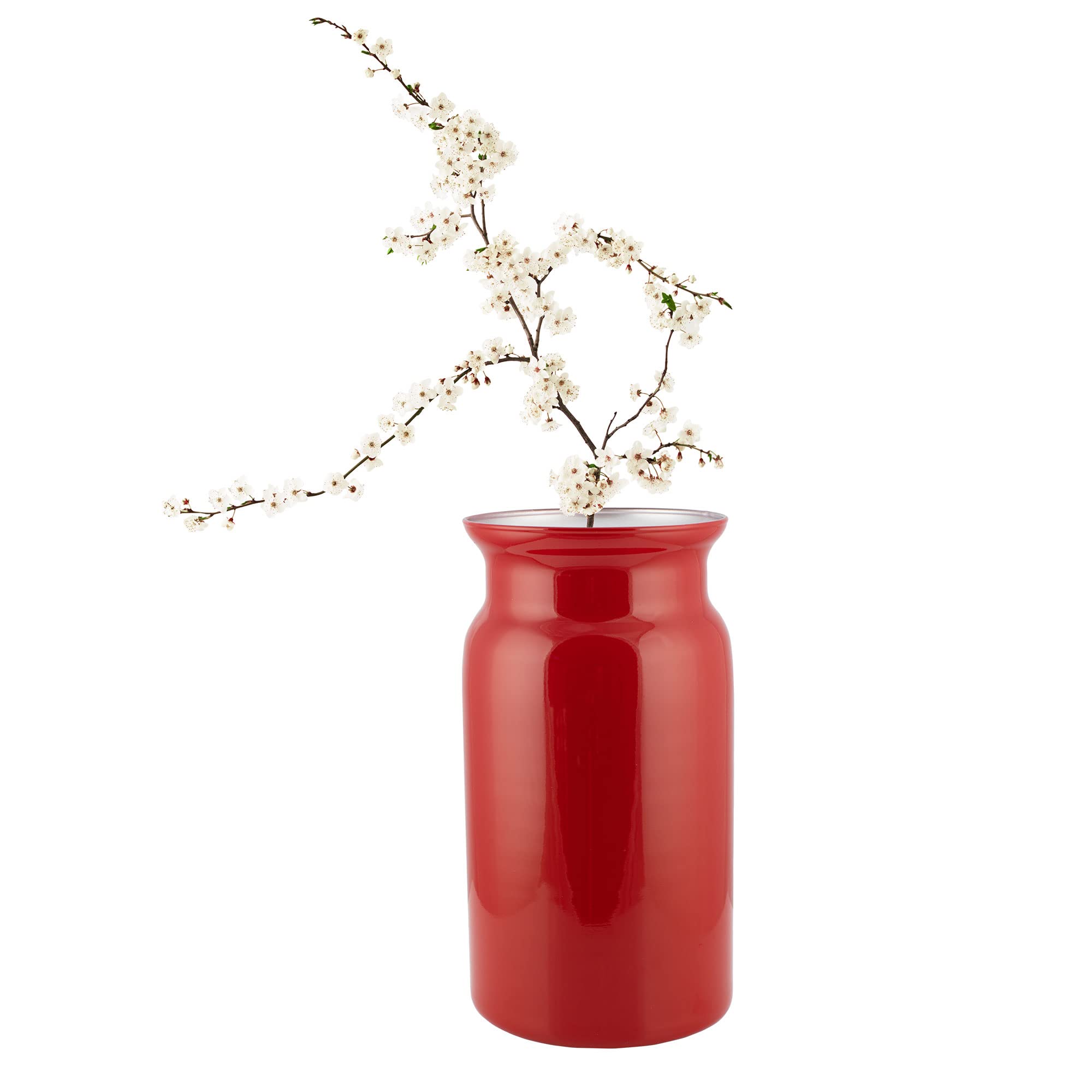 TREND FOR HOME Floor Tall Vase 29.5 cm Red Glass Vase for Flowers Floor Vase Cylinder Vase for Pampas Grass Large Glass Vase Round Tall Vases Floor Standing | Ø 16 cm | 5150 ml | Sunflower