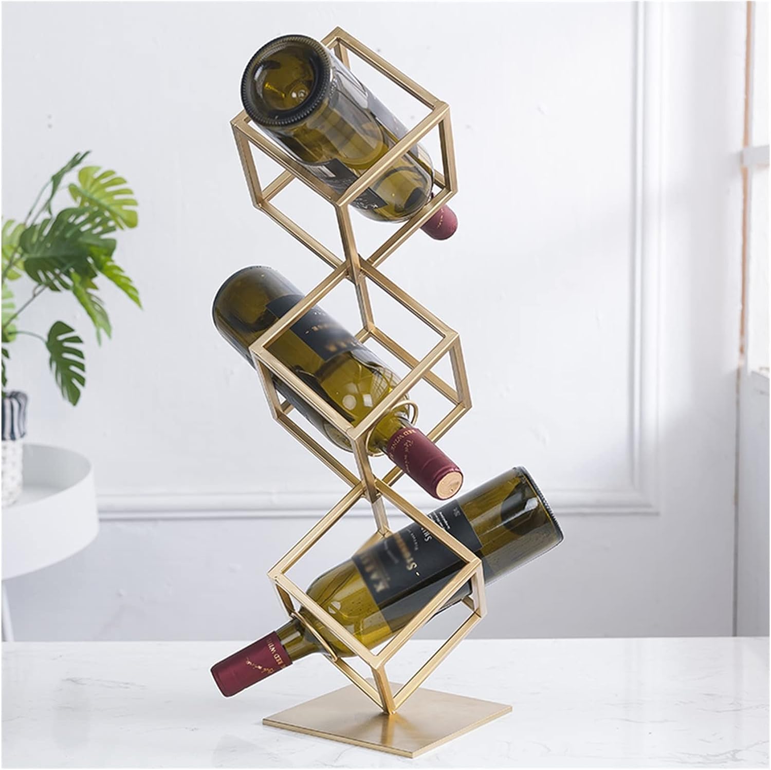 Wine Rack Wine Holder Tabletop Wine Holder Metal Wine Rack Decoration Living Room Wine Cabinet Decoration Model Room Bar Wine Cork Holder,B