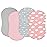 Baby Bassinet Sheets 4 Pack Compatible with Halo Bassinest Swivel, Flex, Glide, Premiere & Luxe Series Sleeper, Ultra Soft & Skin-Friendly, Washer & Dryer, Pink Print