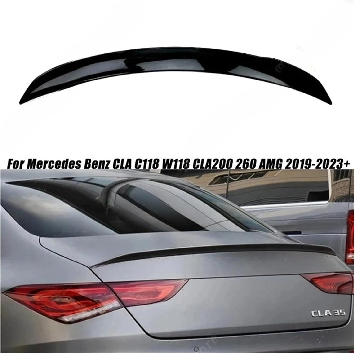 Rear Trunk Spoiler Lip Tail Wing Rear Trunk Lid Styling Kits Compatible for Mercedes Benz CLA C118 W118 CLA180 CLA200 260 AMG 2019-2023