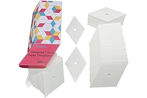 XL 300 Count 2 Inch 60 Degree Paper Piecing Templates for English Paper Piecing Kits