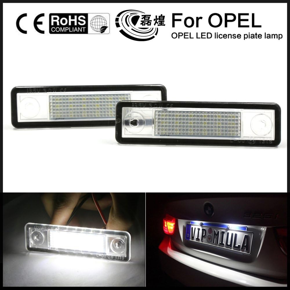 LEIHUANG LED Number License Plate Light For Vauxhall Opel Corsa B Astra F G Vectra Omega