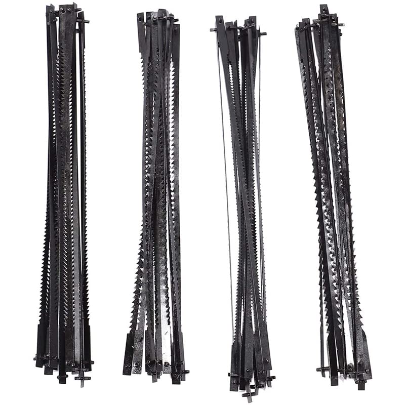 Metal Cutting Jig Blades, 12Pcs DIY 5 Inch Pinned Scroll Saw Blades TPI 10/15/18/24 Woodworking Power Tools Accessories