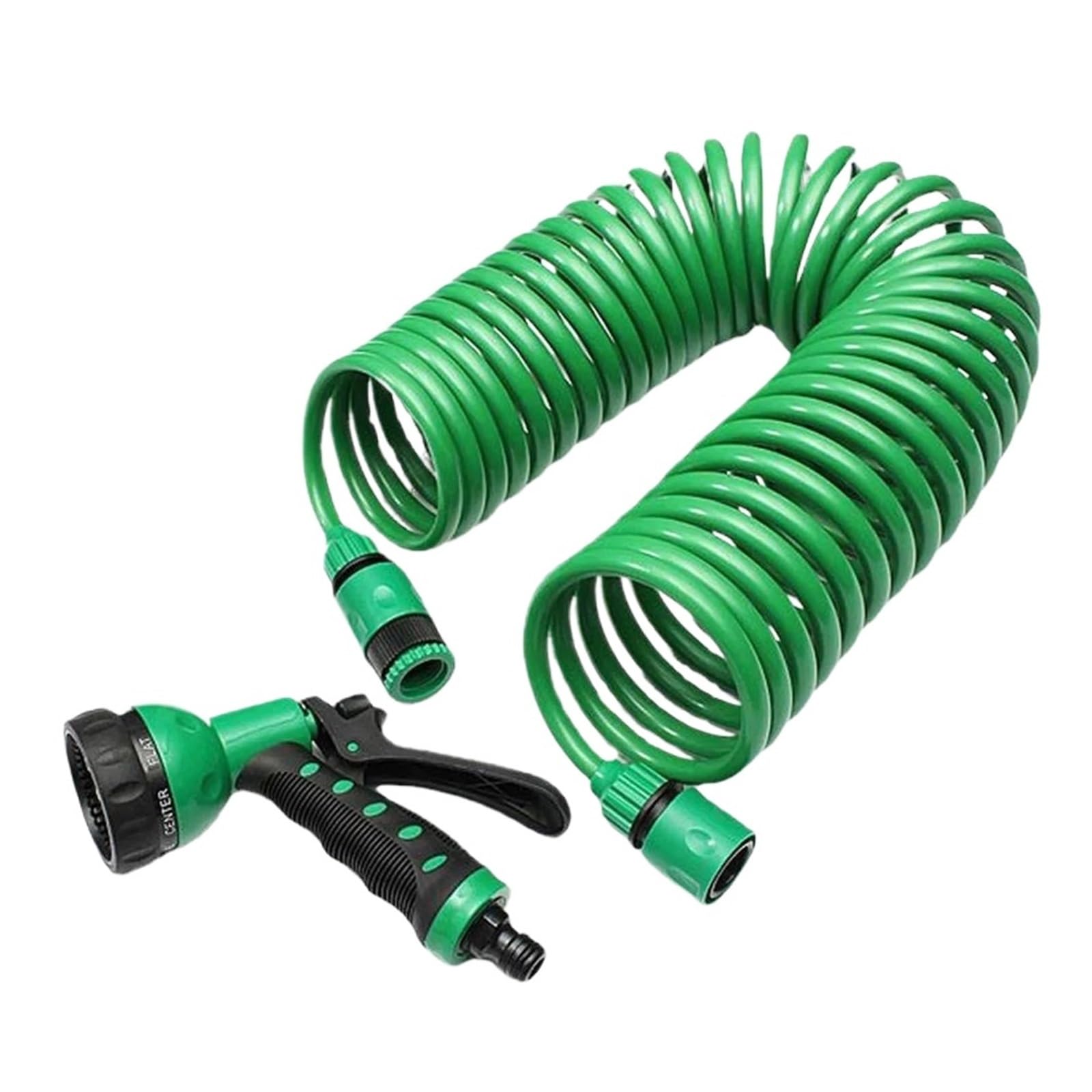 Tuyau de jardin extensible vert de 7,5 mètres avec pistolet pulvérisateur multifonction