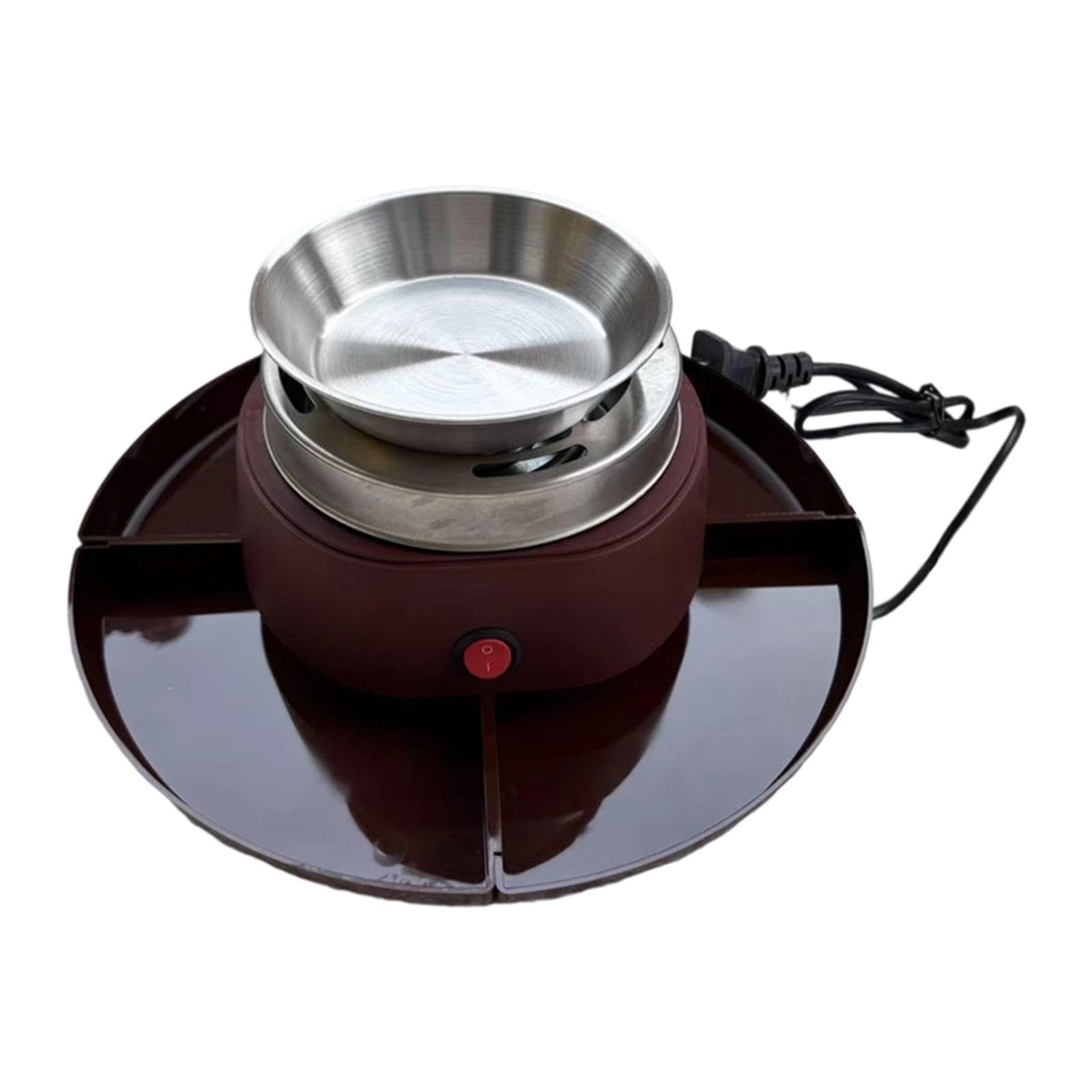 Kit para hacer s'mores y 1 placa para derretir malvaviscos, tostador eléctrico para hacer s'mores para cumpleaños, y interiores, Marrón Rojizo