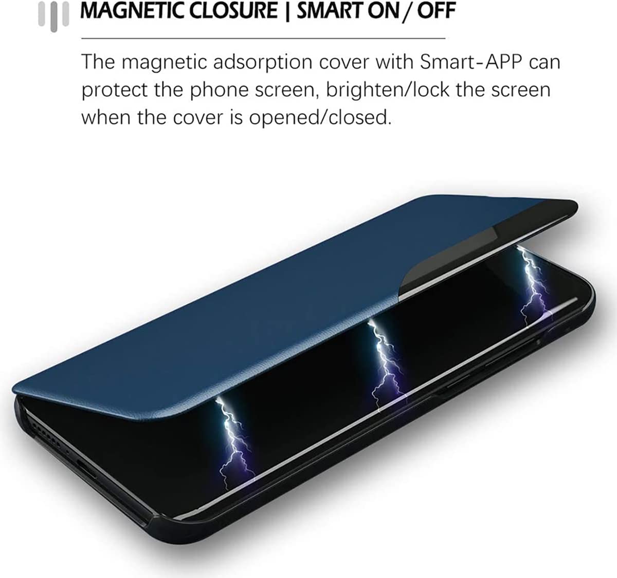 COMAKU Cover Specchio per Xiaomi Redmi Note 12 Pro/Xiaomi Poco X5 Pro, Prime Custodia Smart View con Clear Schermo Finestra - Argento